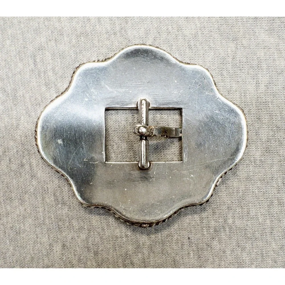 Silver Texas Star Center Bar Belt Buckle 3